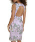 Фото #2 товара Women's Embroidered V-Neck Cutout-Back Dress