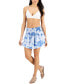 Фото #4 товара Juniors' Tie-Dye Cover-Up Skirt, Created for Macy's