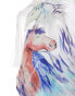 Monki relaxed t-shirt in white with horses front print