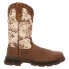 Фото #1 товара Durango Ranger Xp Camo Pull On Oil Resistant Steel Toe Work Mens Beige, Brown C