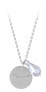 Steel necklace Cancer with zircon (chain, 2x pendant)