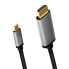 Фото #2 товара Разъем LogiLink CUA0101 - USB 3.2 Gen1 Type-C - HDMI-A - 1.8 м - Черный - Серый