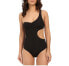 Фото #1 товара Womens Saha Black Levana One Shoulder Back Strapped Trikini 127386 Size XL