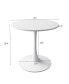 32" Modern Round Dining Table With Printed Marble Tabletop