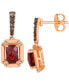 ფოტო #2 პროდუქტის Pomegranate Garnet (1-1/6 ct. t.w.) & Diamond (1/6 ct. t.w.) Drop Earrings in 14k Rose Gold