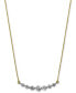 ფოტო #1 პროდუქტის Diamond Graduated Bar Statement Necklace (1 ct. t.w.) in 14k Gold & White Gold, 16" + 2" extender