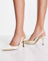 ASOS DESIGN Samber slingback stiletto heels in ivory