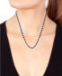 ფოტო #2 პროდუქტის EFFY® Sapphire (12-3/4 ct. t.w.) & Diamond (1/5 ct. t.w.) 18" Collar Necklace in Sterling Silver.