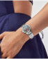ფოტო #4 პროდუქტის Women's Se Swiss Quartz Silver-Tone Stainless Steel Red PVD Bracelet Watch 32mm