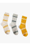 Фото #2 товара Çizgili 3'lü Soket Çorap Seti Çok Renkli