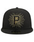 Men's Black Pittsburgh Pirates Metallic Logo 9FIFTY Snapback Hat