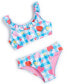 ფოტო #1 პროდუქტის Big Girls Picnic Blanket Ruffled Swimsuit, 2 Piece Set