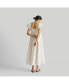 ფოტო #2 პროდუქტის Womens Puff Sleeve Tiered Maxi Dress