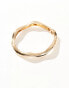 DesignB London wavey bangle bracelet in gold