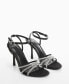 Фото #1 товара Women's Rhinestone Straps Heeled Sandals