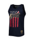 Фото #2 товара Men's Navy Los Angeles Angels Cooperstown Collection Stars and Stripes Tank Top