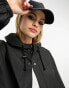 Фото #2 товара ASOS DESIGN Tall rubberised rain parka coat in black