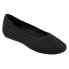 Softwalk Sonora S2013-001 Womens Black Leather Slip On Ballet Flats Shoes