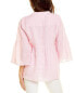 Фото #2 товара Pomegranate Tiered Linen Peasant Blouse Women's Xs