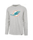 Фото #2 товара Men's Gray Distressed Miami Dolphins Premier Franklin Long Sleeve T-shirt