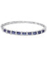 Фото #2 товара Tanzanite (4 ct. t.w.) & Diamond (1/10 ct. t.w.) Bangle Bracelet in Sterling Silver