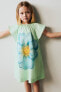 Фото #6 товара Платье из поплина и смесового льна с цветочным принтом ZARA