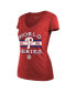 Фото #3 товара Women's Threads Red Philadelphia Phillies 2022 World Series Modest V-Neck T-shirt