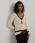 Фото #3 товара Women's Cable-Knit Cotton Cricket Sweater