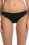 Фото #1 товара BECCA Women's 236957 Black Mardi Gras Hipster Bikini Bottom Swimwear Size L