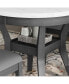 5-Piece Faux Marble Dining Set Grey