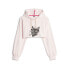 Фото #1 товара Puma Ll X Cropped Pullover Hoodie Womens Pink Casual Outerwear 52396124