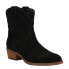 Фото #2 товара Dingo Tumbleweed Roper Round Toe Booties Womens Black Casual Boots DI561-001