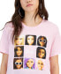 ფოტო #3 პროდუქტის Juniors' Barbie Grid Graphic T-Shirt