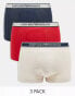 Фото #1 товара Emporio Armani Bodywear 3 pack trunks in multi