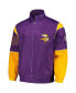 ფოტო #2 პროდუქტის Men's Purple Distressed Minnesota Vikings 1992 Sideline Full-Zip Jacket