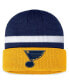 Фото #1 товара Men's Navy, Gold St. Louis Blues Fundamental Cuffed Knit Hat