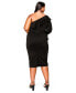 Фото #2 товара Plus Size Val Ruffled Bodycon Dress