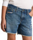 ფოტო #2 პროდუქტის Big Girls Paint-Splatter-Print Cotton Denim Shorts
