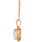 ფოტო #2 პროდუქტის Chocolatier® Neopolitan Opal (1-7/8 ct. t.w.) & Diamond (1/4 ct. t.w.) Heart Pendant Necklace in 14k Rose Gold, 18" + 2" extender