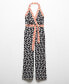 Фото #6 товара Women's Printed Bow Detail Jumpsuit