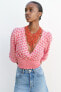 Crop top with cutwork embroidery