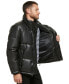 Men's Faux Leather Classic Puffer Jacket