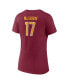 Фото #4 товара Women's Terry McLaurin Burgundy Washington Commanders Player Icon Name and Number V-Neck T-shirt