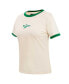 Фото #2 товара Women's Cream New York Jets Retro Classic Ringer T-Shirt