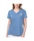 Women's Light Blue Atlanta Braves Game Time V-Neck T-shirt