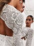 Фото #4 товара ASOS EDITION scallop embellished jewel and sequin mini dress in ivory