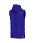 Фото #3 товара Men's Royal Los Angeles Rams Marathon Sleeveless Pullover Hoodie