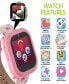 ფოტო #3 პროდუქტის V3 Girls Pink Silicone Smartwatch 42mm Gift Set