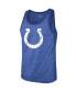 Фото #3 товара Men's Threads Jonathan Taylor Heathered Royal Indianapolis Colts Player Name and Number Tri-Blend Tank Top