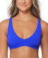 ფოტო #1 პროდუქტის Juniors' Pisces V-Neck Tie-Back Bra Bikini